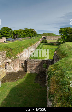 The Town of Berwick on the border between England and Scotland, changed hands several times and as a result was heavily fortified. These defences were Stock Photo