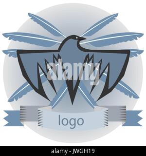 Raven logo Stock Vector