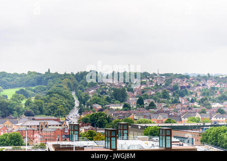 Cloudy Day Cityscape View of Northampton UK. Stock Photo