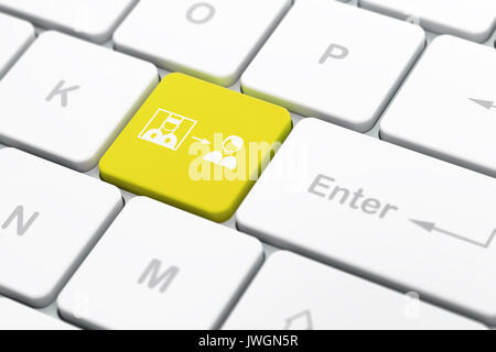 Law concept: Criminal Freed on computer keyboard background Stock Photo