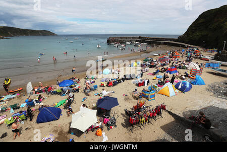 A general view of Gorran Haven in Cornwall Stock Photo