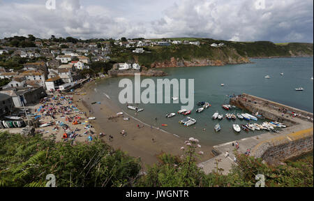 A general view of Gorran Haven in Cornwall Stock Photo