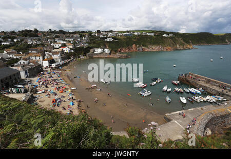 A general view of Gorran Haven in Cornwall Stock Photo