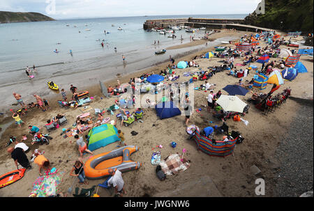 A general view of Gorran Haven in Cornwall Stock Photo