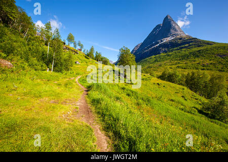 Innerdalen valley beautiful hiking destination, Norway Stock Photo