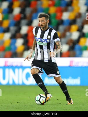 ITALY, Udine: Udinese's forward Cyril Thereau controls the ball during the TIM CUP football match between Udinese Calcio v Frosinone Calcio at Dacia Arena Stadium on 12th August, 2017. Stock Photo