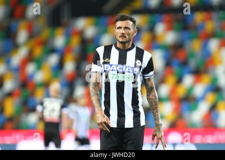 ITALY, Udine: Udinese's forward Cyril Thereau looks during the TIM CUP football match between Udinese Calcio v Frosinone Calcio at Dacia Arena Stadium on 12th August, 2017. Stock Photo