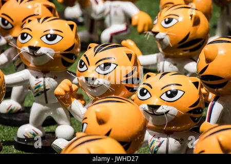 Kuala Lumpur, Malaysia. 12th August, 2017. Rimau is the official mascot ...