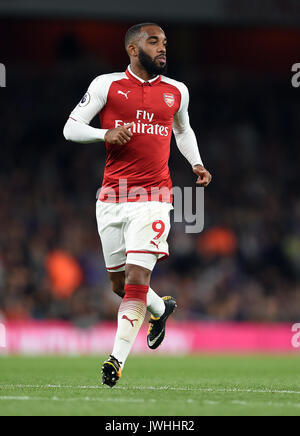 ALEXANDRE LACAZETTE OF ARSENAL ARSENAL V LEICESTER CITY EMIRATES STADIUM LONDON ENGLAND 11 August 2017 Stock Photo