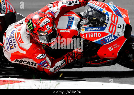 Spielberg, Austria. 13th Aug, 2017.  99Jorge LORENZO during MotoGP World Championship race at Red Bull Ring in Austria. Credit: Petr Toman/Alamy Live News Stock Photo