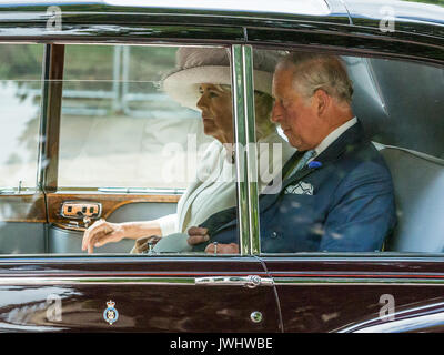 His Majesty King Felipe VI of Spain, accompanied by Her Majesty Queen Letizia, pay a State Visit to the United Kingdom. This will be the first State Visit to the UK by King Felipe and Queen Letizia. The last State Visit from Spain was by King Juan Carlos and Queen Sofia in 1986.  Featuring: HRH Prince of Wales with Camilla, Duchess of Cornwall Where: London, England, United Kingdom When: 12 Jul 2017 Credit: Wheatley/WENN Stock Photo