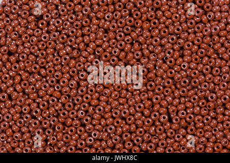 Brown beads texture on macro. Stock Photo