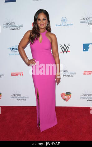 3rd Annual Sports Humanitarian Of The Year Awards at The Novo by Microsoft - Arrivals  Featuring: Laila Ali Where: Los Angeles, California, United States When: 11 Jul 2017 Credit: Guillermo Proano/WENN.com Stock Photo