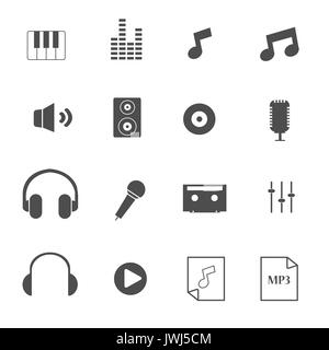 Music icons set Stock Photo - Alamy