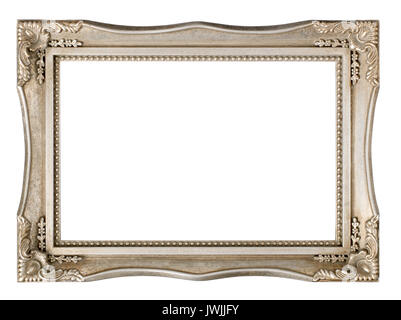 Silver Painted Picture frame Stock Photo