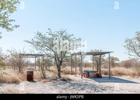 ETOSHA NATIONAL PARK, NAMIBIA - JUNE 22, 2017: The Olifantsbad picnic area in the Etosha National Park, Namibia Stock Photo