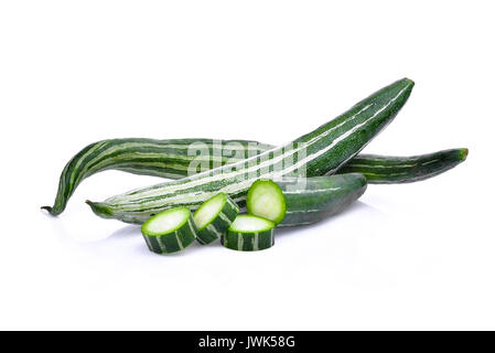 fresh snake gourd isolated on white background Stock Photo