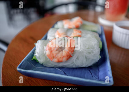 Vietnamese Shrimp spring rolls cuisine Stock Photo