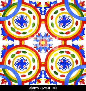 Portuguese azulejo tiles. Gorgeous seamless patterns. For bathroom pottery, scrapbooking wallpaper, cases for smartphones, web background, print surfa Stock Photo