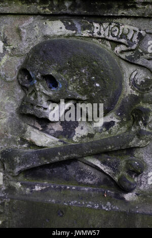 headstones in greyfriiars kirkyard edinburgh scotland Stock Photo