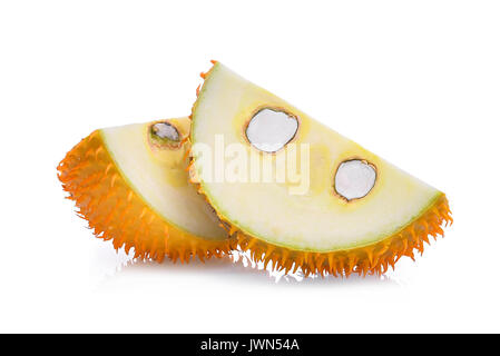 slice of Baby Jackfruit,Gac fruit isolated on white background Stock Photo