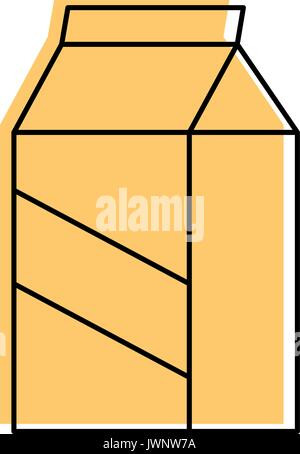 Milk box isolated over white background graphic design Stock Vector