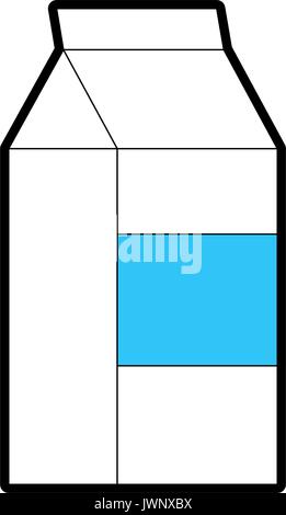 Milk box isolated over white background graphic design Stock Vector