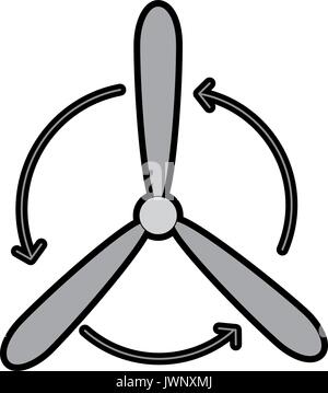 fan icon over white background vector illustration Stock Vector