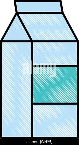 Milk box isolated over white background graphic design Stock Vector