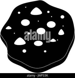 chocolate chips cookie icon over white background vector illustration Stock Vector