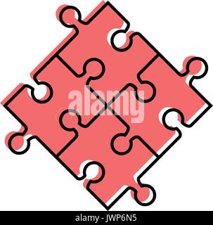 Puzzle piece symbol icon vector illustration graphic design Stock Vector