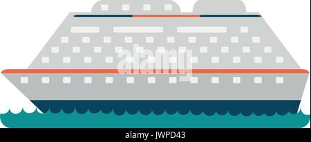 cruise ship sideview icon image  Stock Vector