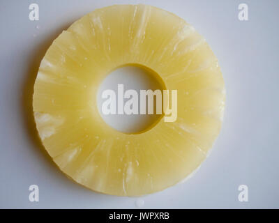 Sliced of pineapple on white background Stock Photo