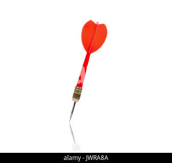 single red dart arrow with shadow isolated on white background Stock Photo