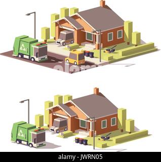 Vector low poly house icon Stock Vector