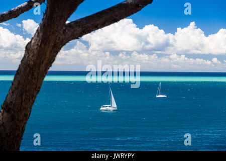 Tropical-like sea and sky in Italy in summer Stock Photo