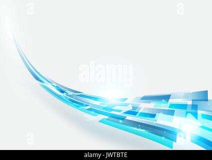 Abstract blue and white rectangles line motion background vector design ...