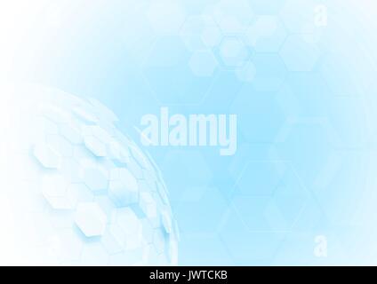 Abstract geometric shape and technology digital concept background Stock Vector