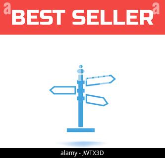 Road sign icon. Vector illustration. The Symbol for your web site design or logo or user interface Stock Vector