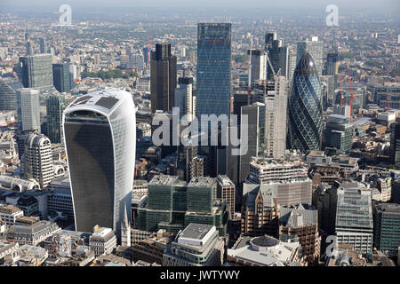 aerial view of The City of London Stock Photo