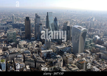 aerial view of The City of London Stock Photo