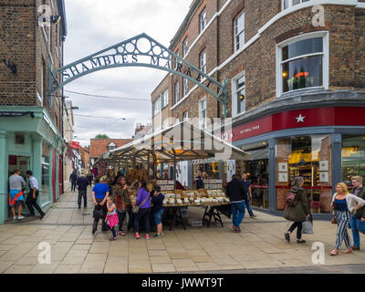 Entrance to the Shambles Market in York City centre England Stock Photo