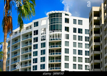 Bay Plaza Condominium on the waterfront in Sarasota FL, USA Stock Photo