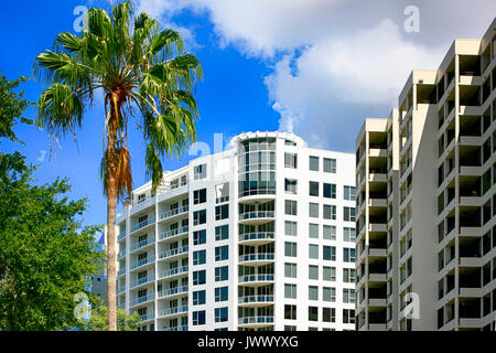 Bay Plaza Condominium on the waterfront in Sarasota FL, USA Stock Photo