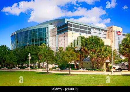 Amalie Arena sports stadium in downtown Tampa FL, USA Stock Photo