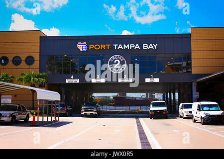 Cruise Terminal 2 building at Port Tampa Bay FL, USA Stock Photo