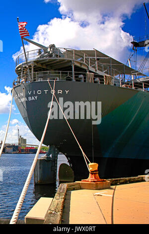 American Victory WW2 troop ship in Port Tampa Bay FL, USA Stock Photo ...