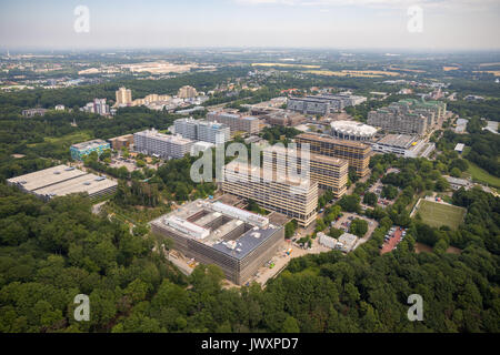 Luftbild, RUB Ruhr-Universität Bochum, Baustelle, Blick nach Witten ...