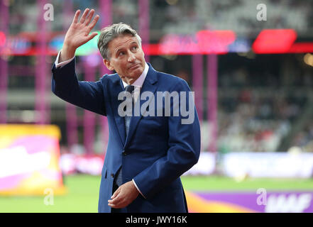 President of the IAAF Lord Sebastian Coe during day ten of the 2017 IAAF World Championships at the London Stadium. Stock Photo