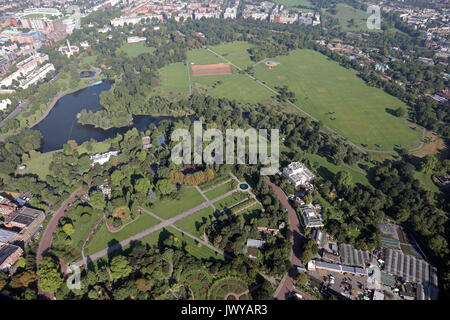 aerial view of Regents Park, London, UK Stock Photo
